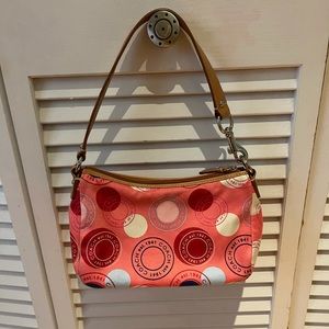 Coach Pink and Brown Shoulder Bag